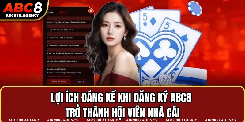 Việc có tài khoản ngân hàng là điều không bắt buộc khi đăng ký abc8